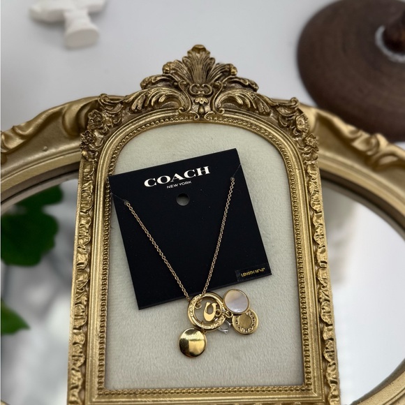 COACH New York Gold Charm Pendant Necklace – NWT - Picture 3 of 7